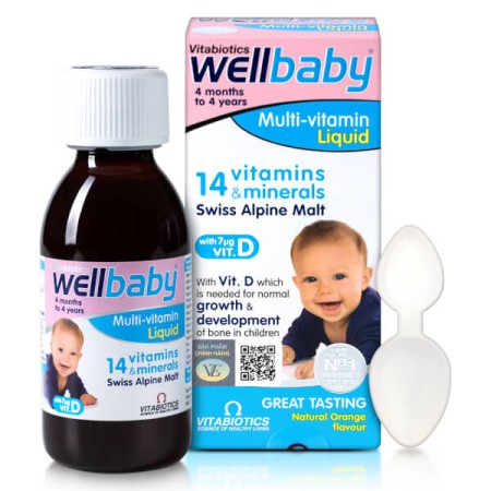 Siro Vitamin và khoáng chất cho trẻ Wellbaby Multi-Vitamin Liquid (150ml)